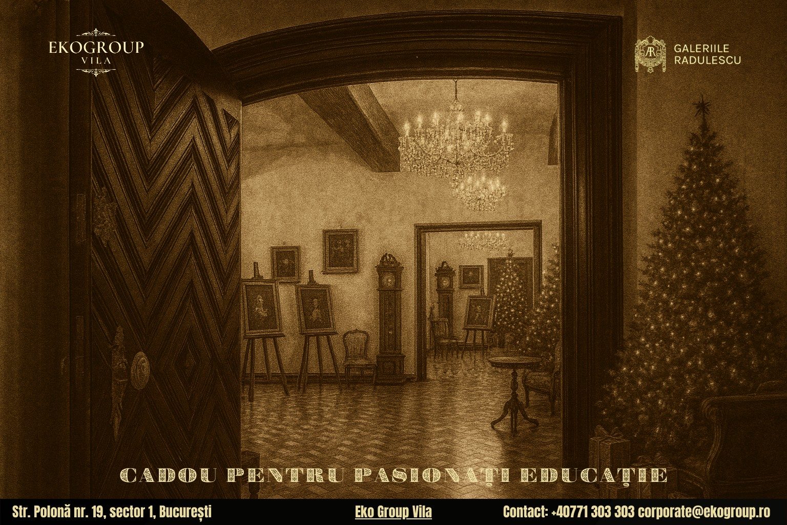 Cadou de Crăciun unic: acces la expoziția „Crăciunul anilor ’30” la Eko Group Vila